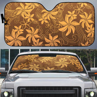 Tiare Tahiti Auto Sun Shade Brown Polynesia Motifs - Polynesian Pride