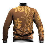 Tiare Tahiti Baseball Jacket Brown Polynesia Motifs LT05 - Polynesian Pride