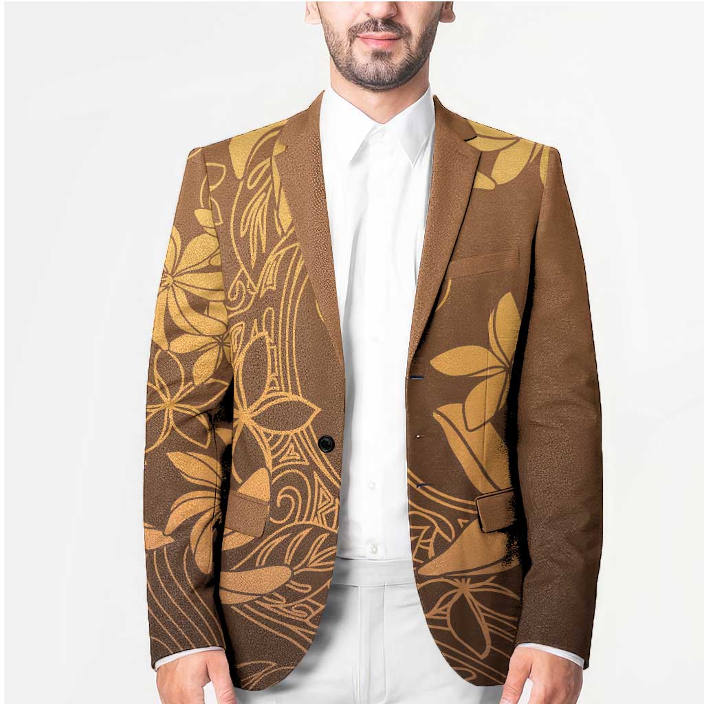 Tiare Tahiti Blazer Brown Polynesia Motifs LT05 - Polynesian Pride