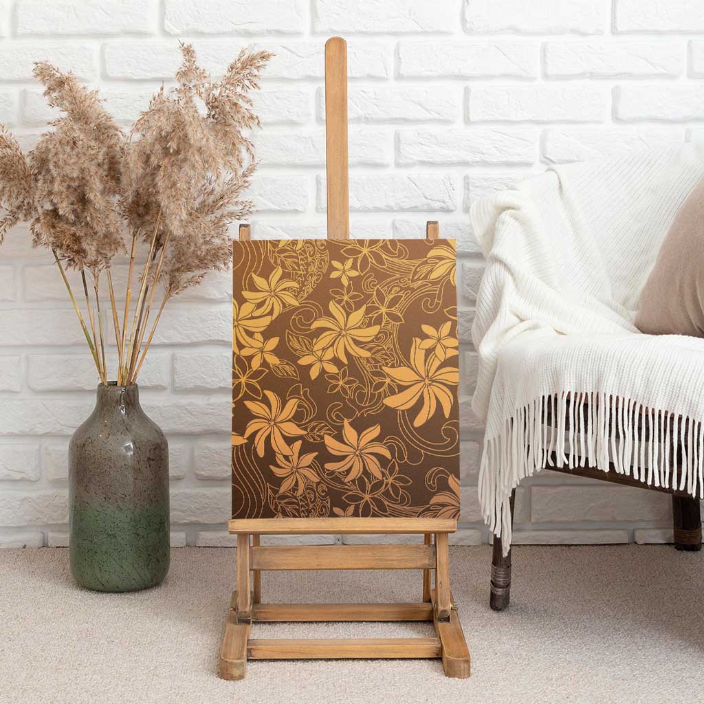 Tiare Tahiti Canvas Wall Art Brown Polynesia Motifs LT05 - Polynesian Pride