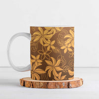 Tiare Tahiti Ceramic Mug Brown Polynesia Motifs - Polynesian Pride