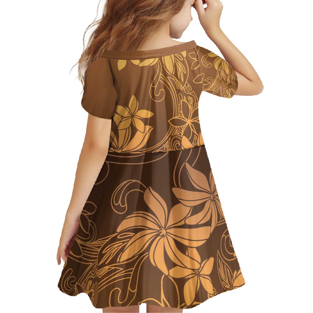 Tiare Tahiti Family Matching Mermaid Dress and Hawaiian Shirt Brown Polynesia Motifs - Polynesian Pride