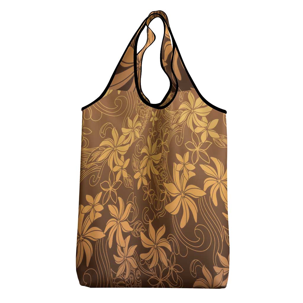 Tiare Tahiti Grocery Bag Brown Polynesia Motifs LT05 - Polynesian Pride