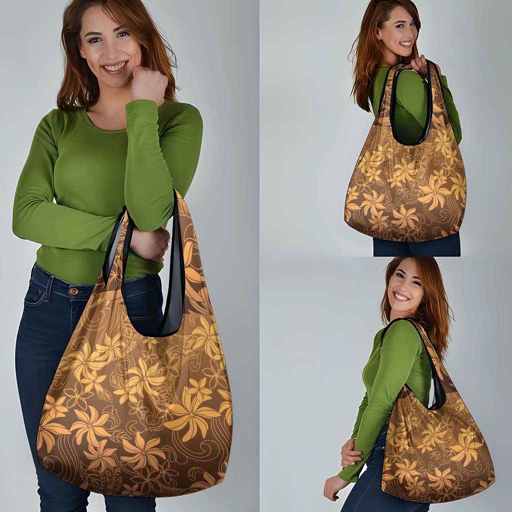 Tiare Tahiti Grocery Bag Brown Polynesia Motifs LT05 - Polynesian Pride