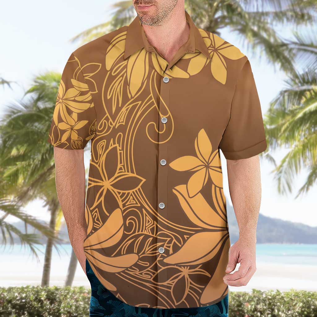Tiare Tahiti Hawaiian Shirt Brown Polynesia Motifs LT05 - Polynesian Pride