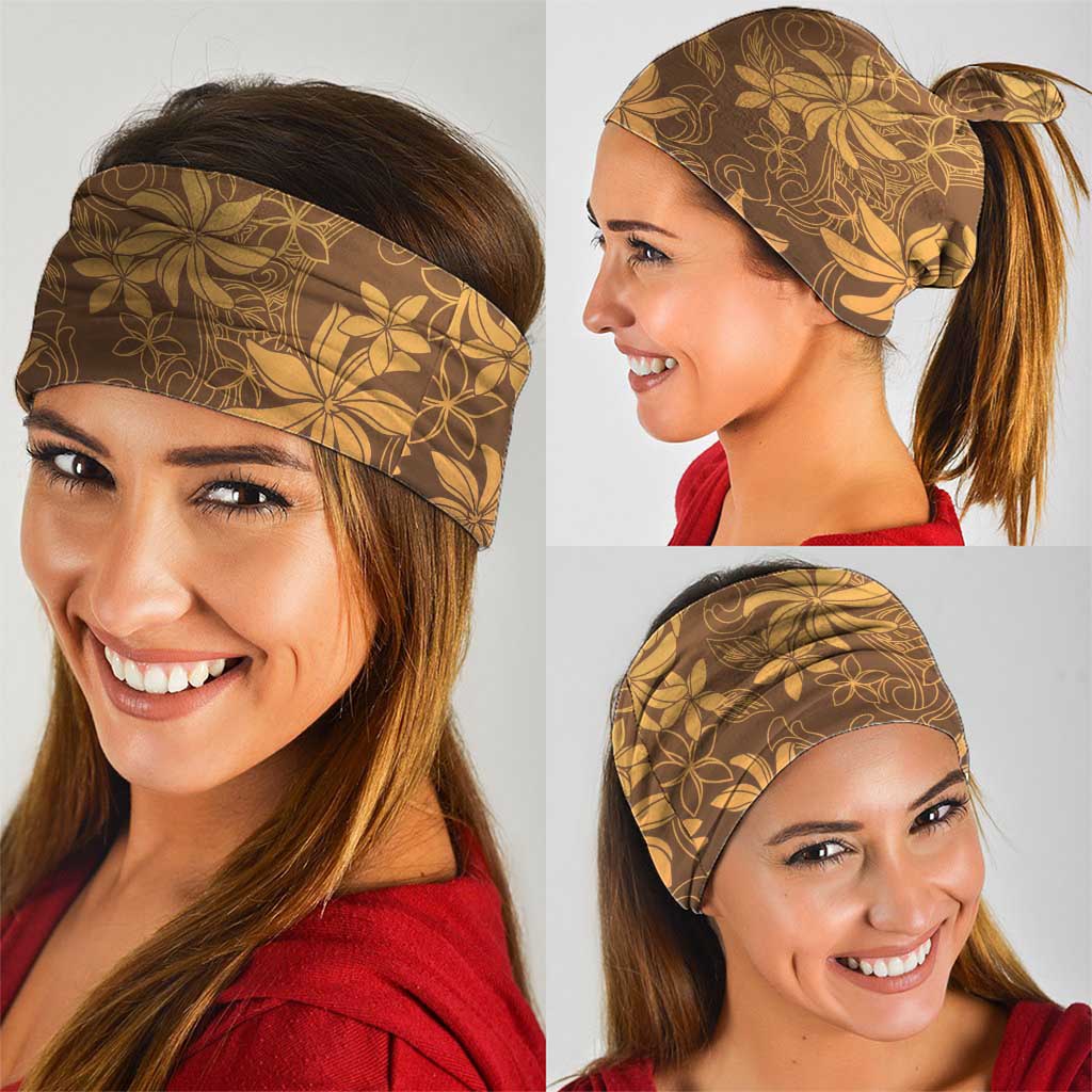 Tiare Tahiti Neck Gaiter Brown Polynesia Motifs - Polynesian Pride
