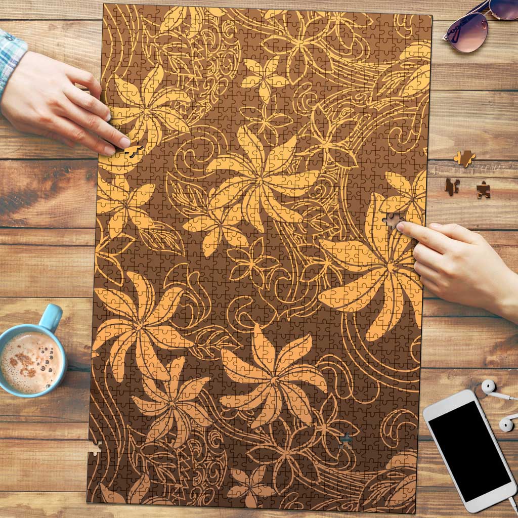 Tiare Tahiti Puzzle Brown Polynesia Motifs LT05 Brown - Polynesian Pride