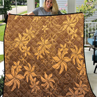 Tiare Tahiti Quilt Brown Polynesia Motifs - Polynesian Pride