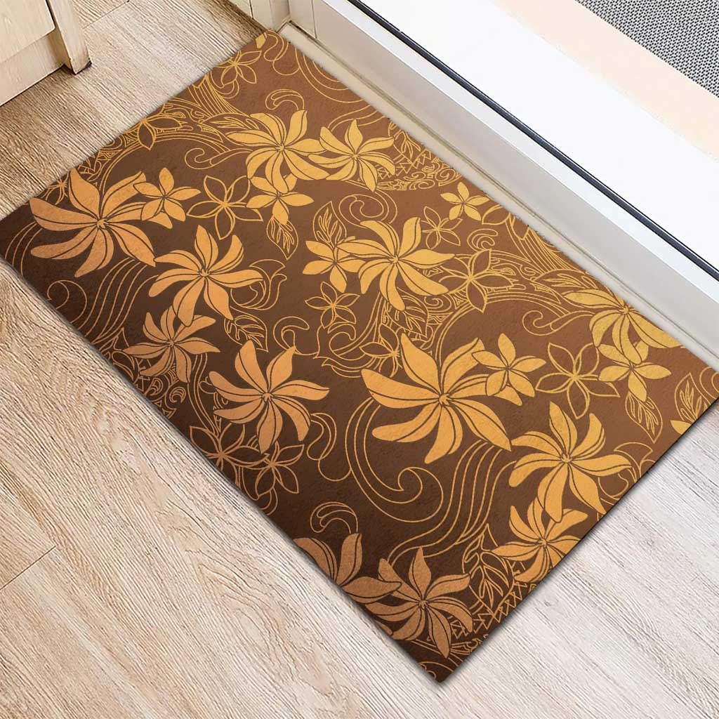 Tiare Tahiti Rubber Doormat Brown Polynesia Motifs LT05 - Polynesian Pride