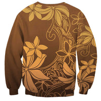 Tiare Tahiti Sweatshirt Brown Polynesia Motifs LT05 - Polynesian Pride