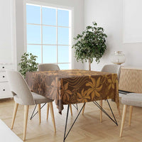 Tiare Tahiti Tablecloth Brown Polynesia Motifs LT05 - Polynesian Pride