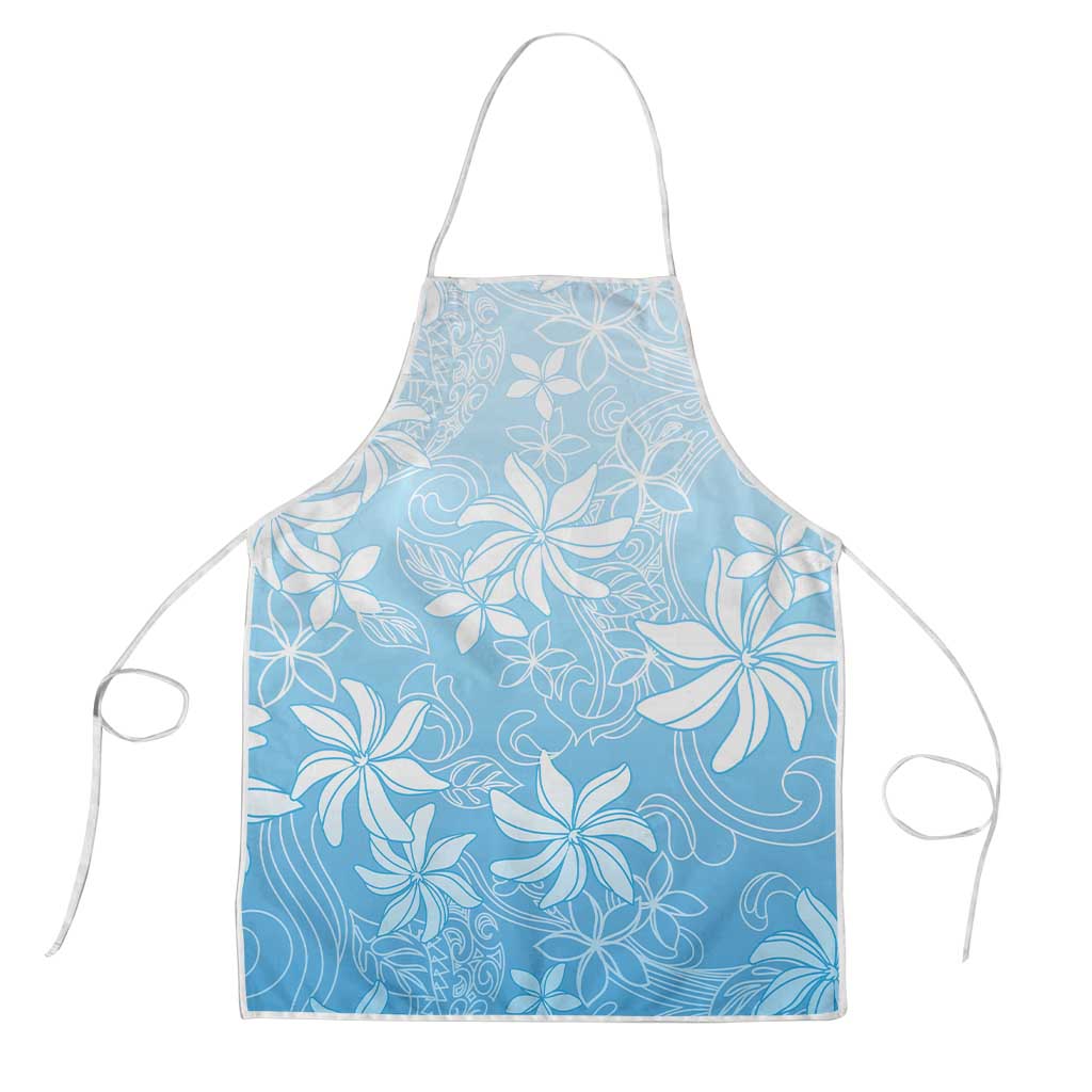Tiare Tahiti Apron Blue Polynesia Motifs LT05 Blue - Polynesian Pride