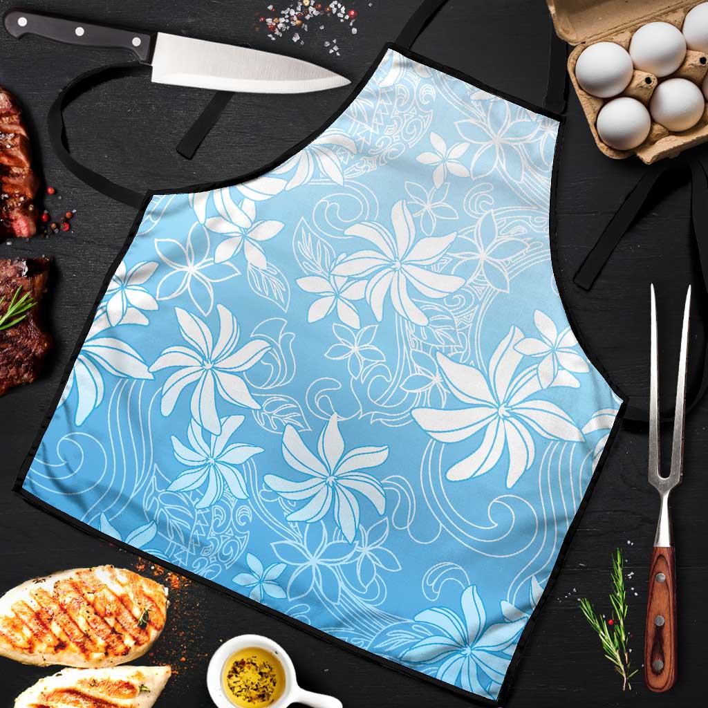 Tiare Tahiti Apron Blue Polynesia Motifs LT05 Blue - Polynesian Pride