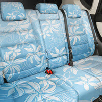 Tiare Tahiti Back Car Seat Cover Blue Polynesia Motifs - Polynesian Pride