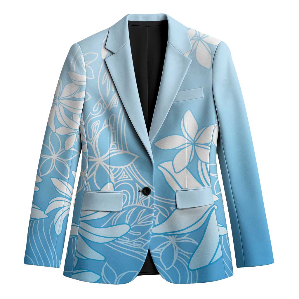 Tiare Tahiti Blazer Blue Polynesia Motifs - Polynesian Pride