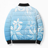 Tiare Tahiti Bomber Puffer Jacket Blue Polynesia Motifs LT05 - Polynesian Pride