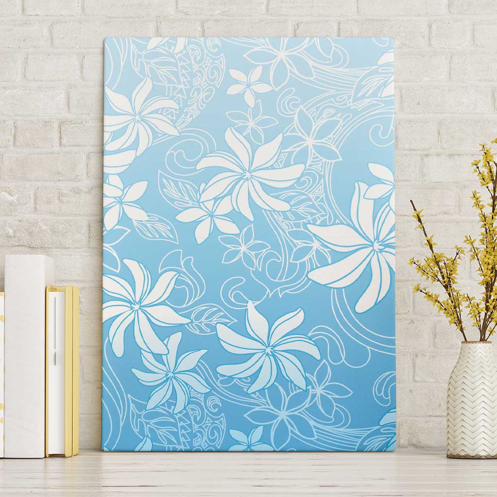 Tiare Tahiti Canvas Wall Art Blue Polynesia Motifs LT05 Without Frame Blue - Polynesian Pride