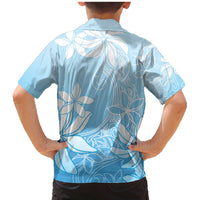 Tiare Tahiti Family Matching Mermaid Dress and Hawaiian Shirt Blue Polynesia Motifs - Polynesian Pride