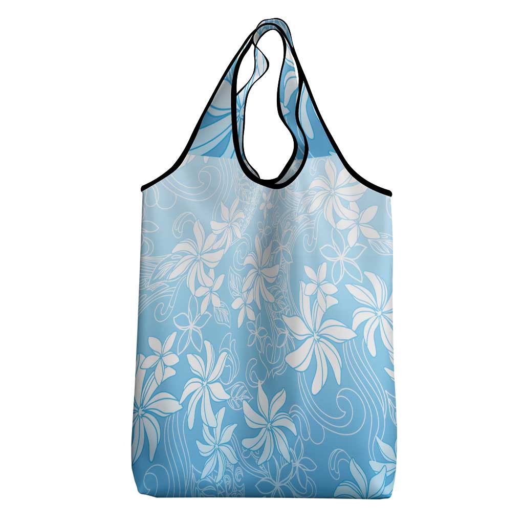 Tiare Tahiti Grocery Bag Blue Polynesia Motifs - Polynesian Pride