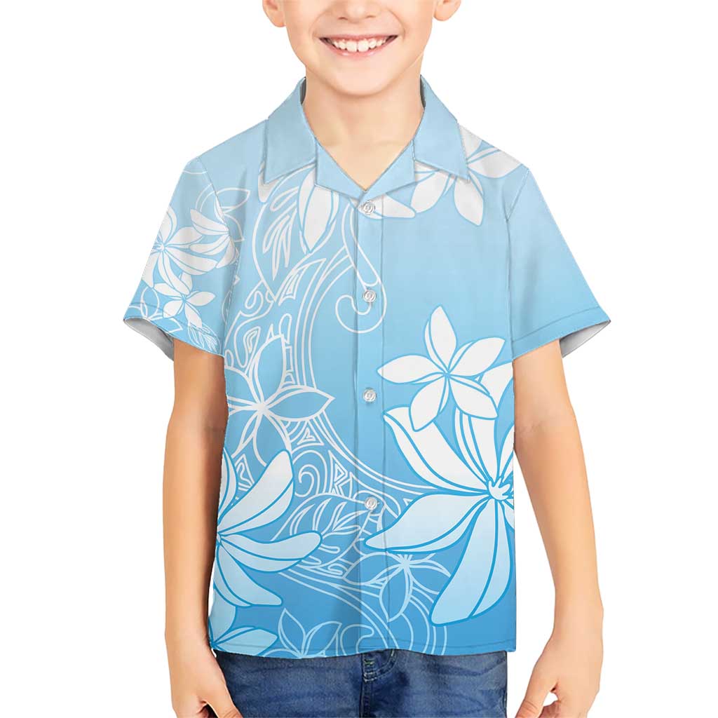 Tiare Tahiti Hawaiian Shirt Blue Polynesia Motifs LT05 - Polynesian Pride