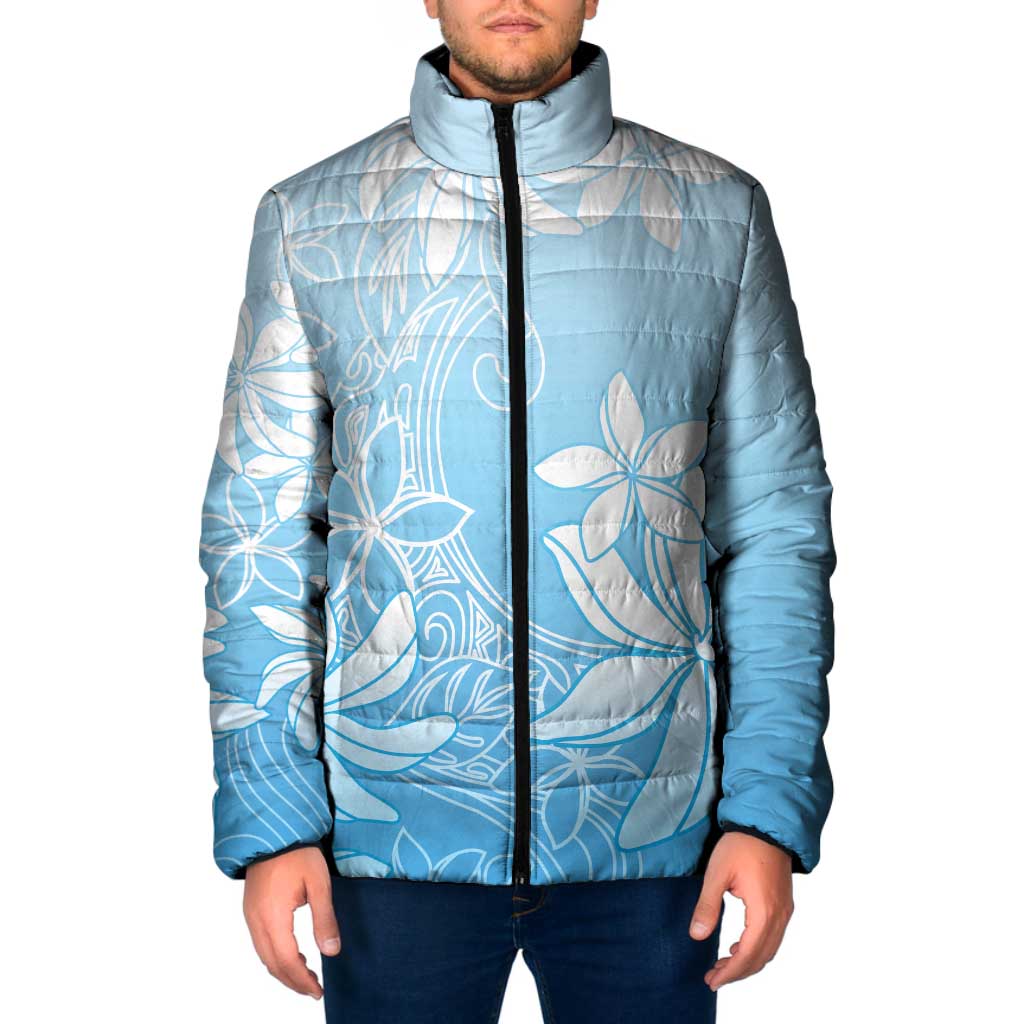 Tiare Tahiti Padded Jacket Blue Polynesia Motifs LT05 Men Blue - Polynesian Pride