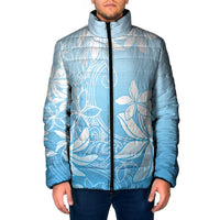Tiare Tahiti Padded Jacket Blue Polynesia Motifs LT05 Men Blue - Polynesian Pride