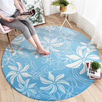 Tiare Tahiti Round Carpet Blue Polynesia Motifs - Polynesian Pride