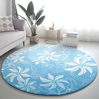 Tiare Tahiti Round Carpet Blue Polynesia Motifs - Polynesian Pride