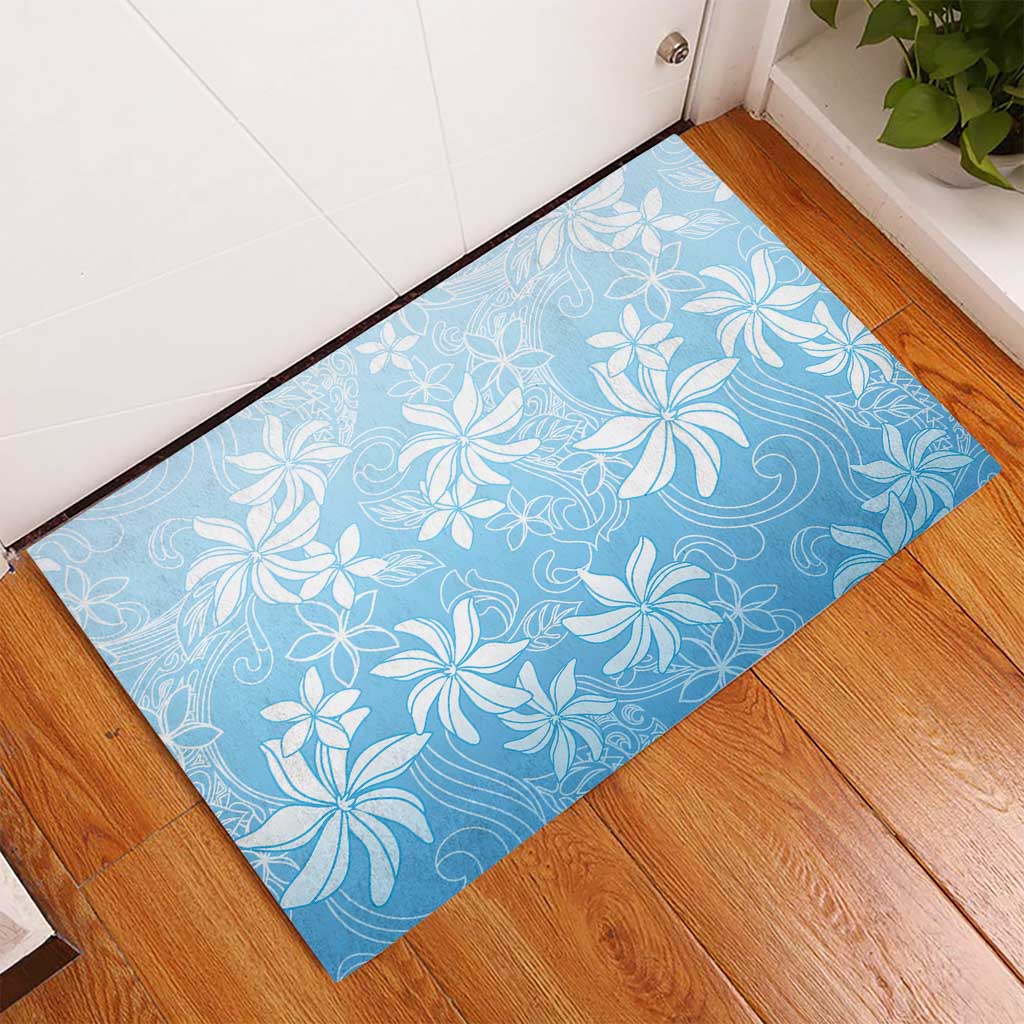 Tiare Tahiti Rubber Doormat Blue Polynesia Motifs LT05 - Polynesian Pride