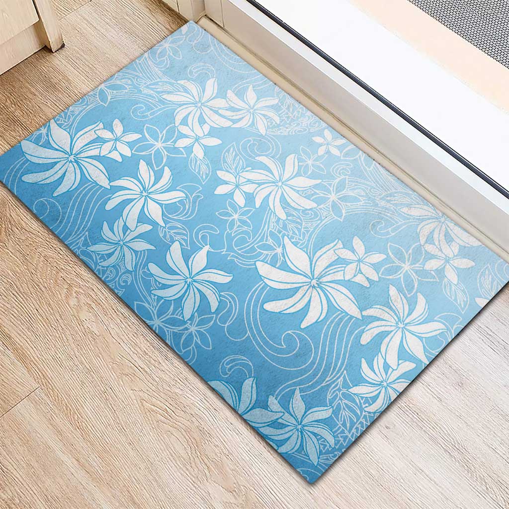Tiare Tahiti Rubber Doormat Blue Polynesia Motifs LT05 - Polynesian Pride