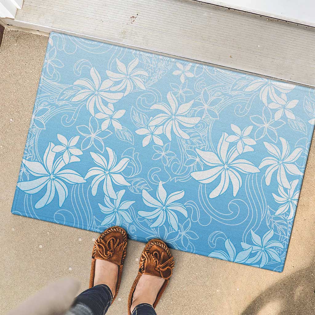 Tiare Tahiti Rubber Doormat Blue Polynesia Motifs LT05 - Polynesian Pride