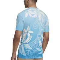 Tiare Tahiti Rugby Jersey Blue Polynesia Motifs - Polynesian Pride