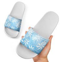 Tiare Tahiti Slide Sandals Blue Polynesia Motifs - Polynesian Pride