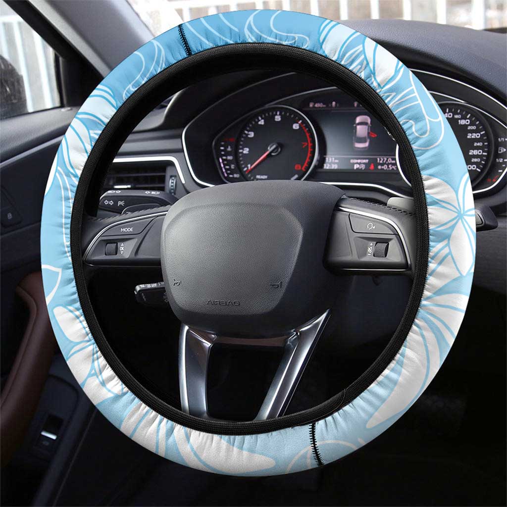 Tiare Tahiti Steering Wheel Cover Blue Polynesia Motifs LT05 - Polynesian Pride