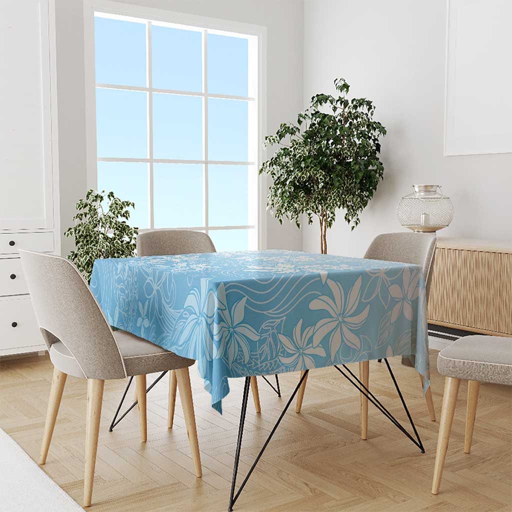 Tiare Tahiti Tablecloth Blue Polynesia Motifs LT05 - Polynesian Pride