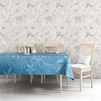 Tiare Tahiti Tablecloth Blue Polynesia Motifs LT05 - Polynesian Pride