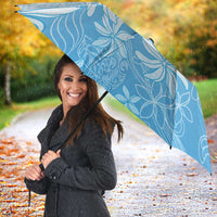 Tiare Tahiti Umbrella Blue Polynesia Motifs - Polynesian Pride