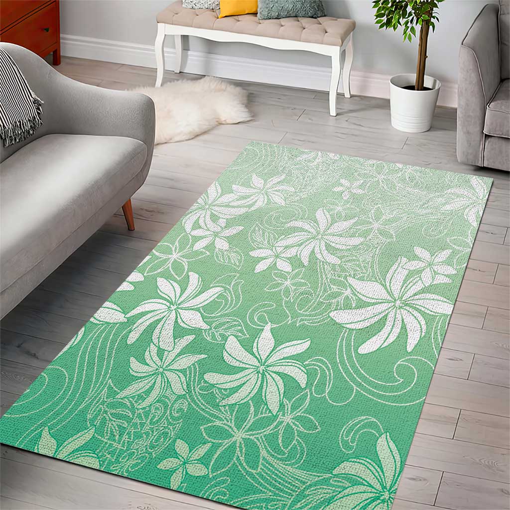 Tiare Tahiti Area Rug Matcha Polynesia Motifs - Polynesian Pride