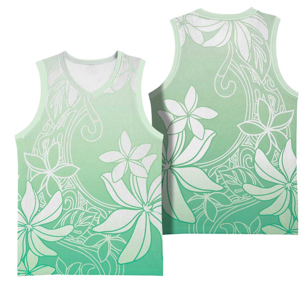Tiare Tahiti Basketball Jersey Matcha Polynesia Motifs LT05 - Polynesian Pride