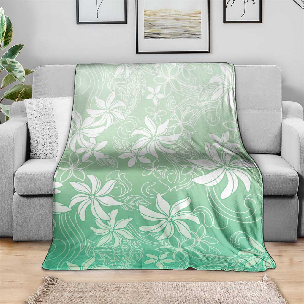 Tiare Tahiti Blanket Matcha Polynesia Motifs - Polynesian Pride