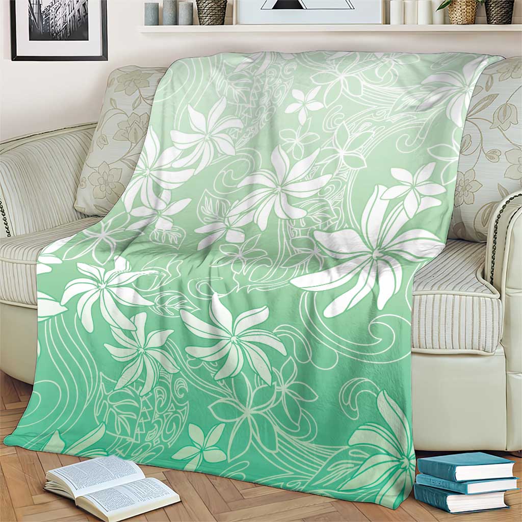 Tiare Tahiti Blanket Matcha Polynesia Motifs - Polynesian Pride