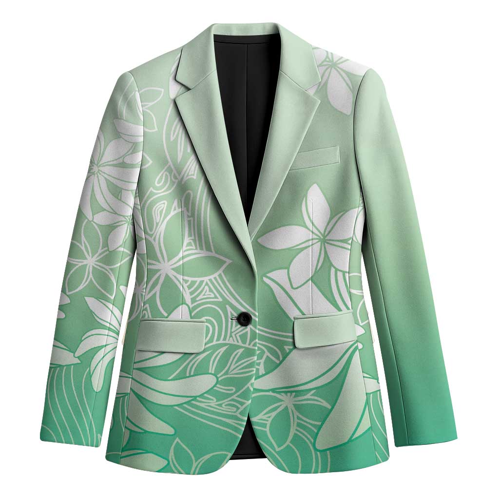 Tiare Tahiti Blazer Matcha Polynesia Motifs LT05 Unisex Green - Polynesian Pride