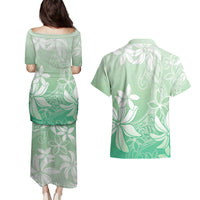 Tiare Tahiti Couples Matching Puletasi and Hawaiian Shirt Matcha Polynesia Motifs LT05 - Polynesian Pride