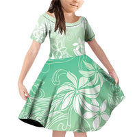 Tiare Tahiti Family Matching Off Shoulder Short Dress and Hawaiian Shirt Matcha Polynesia Motifs - Polynesian Pride