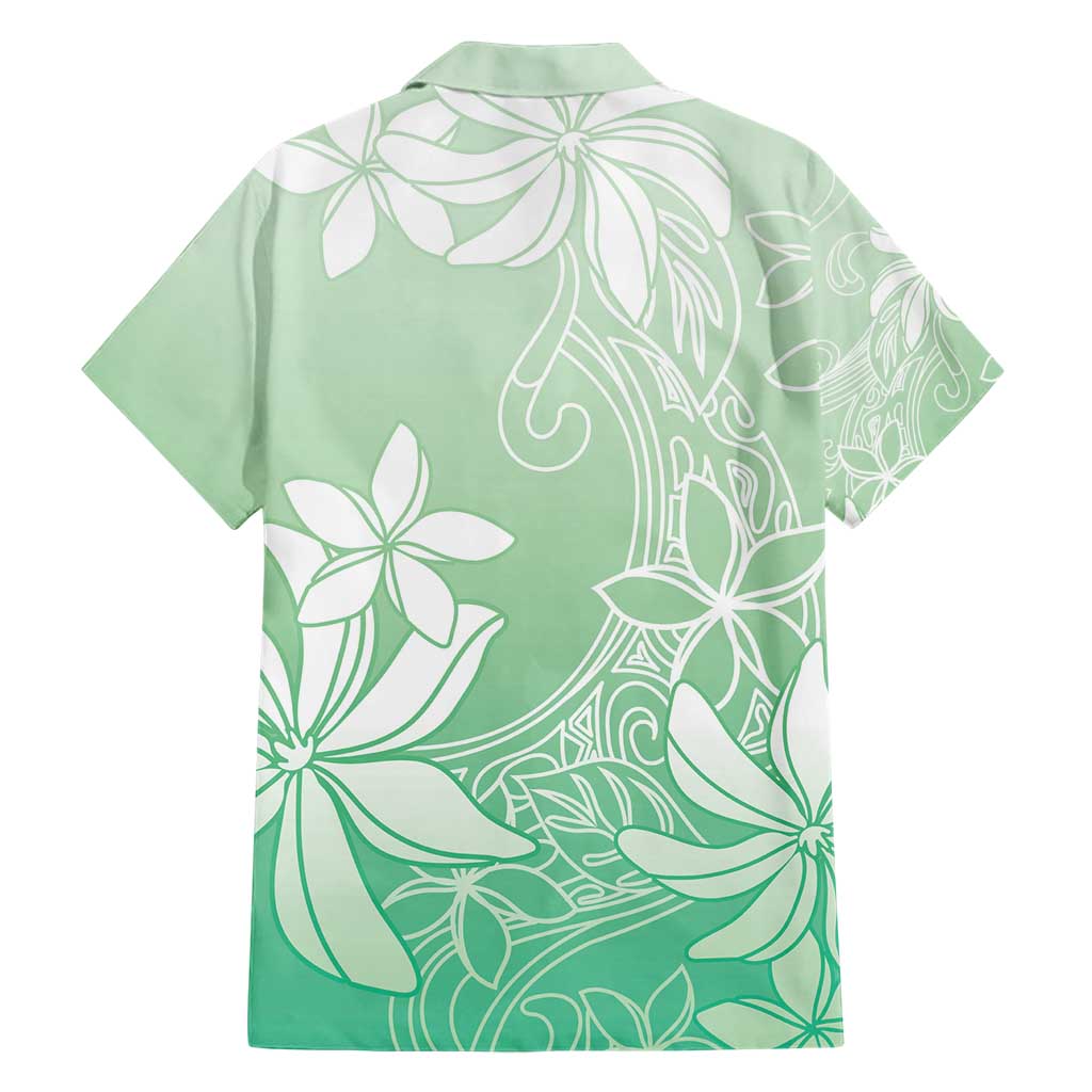 Tiare Tahiti Family Matching Short Sleeve Bodycon Dress and Hawaiian Shirt Matcha Polynesia Motifs - Polynesian Pride