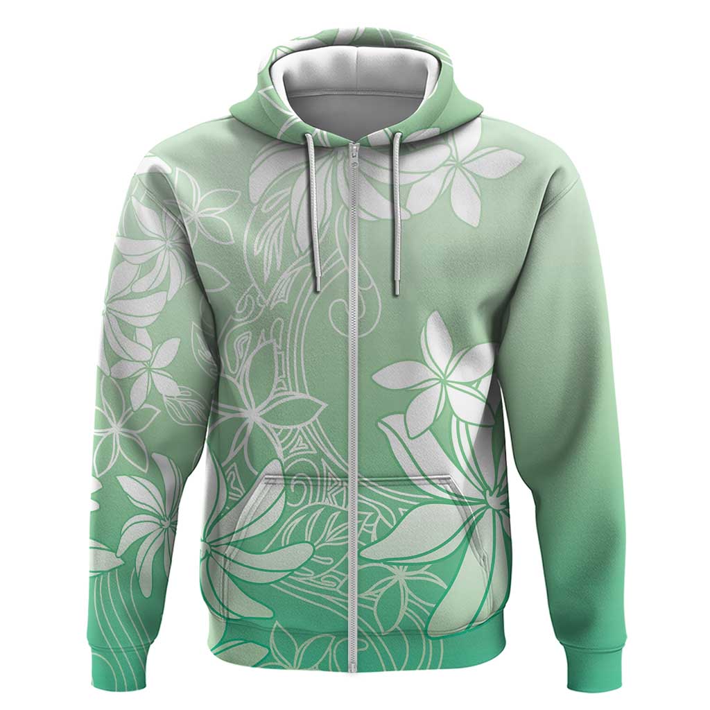 Tiare Tahiti Hoodie Matcha Polynesia Motifs - Polynesian Pride