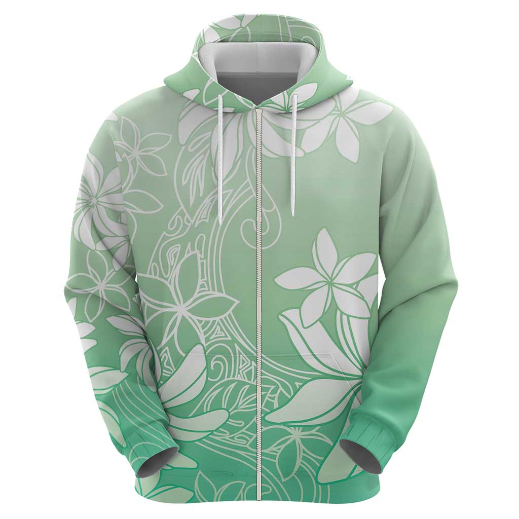 Tiare Tahiti Hoodie Matcha Polynesia Motifs - Polynesian Pride