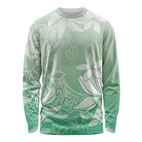 Tiare Tahiti Long Sleeve Shirt Matcha Polynesia Motifs LT05 Unisex Green - Polynesian Pride