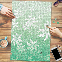 Tiare Tahiti Puzzle Matcha Polynesia Motifs LT05 Green - Polynesian Pride