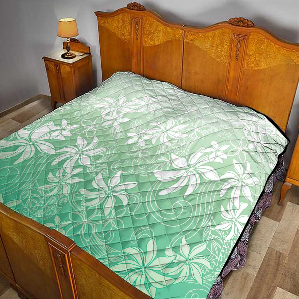 Tiare Tahiti Quilt Matcha Polynesia Motifs - Polynesian Pride